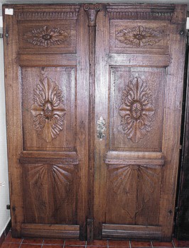 Antike Musselinglas-Türen Louis XVI Eiche