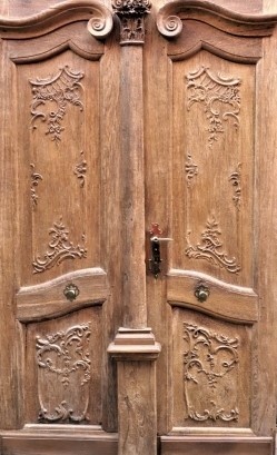 Antike Haust&uuml;ren Barock Eiche 