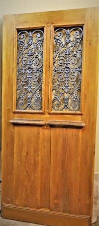 Antike Musselinglas-Türen Gründerzeit Fichte 