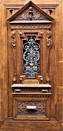 Antike Musselinglas-Türen Gründerzeit Eiche 