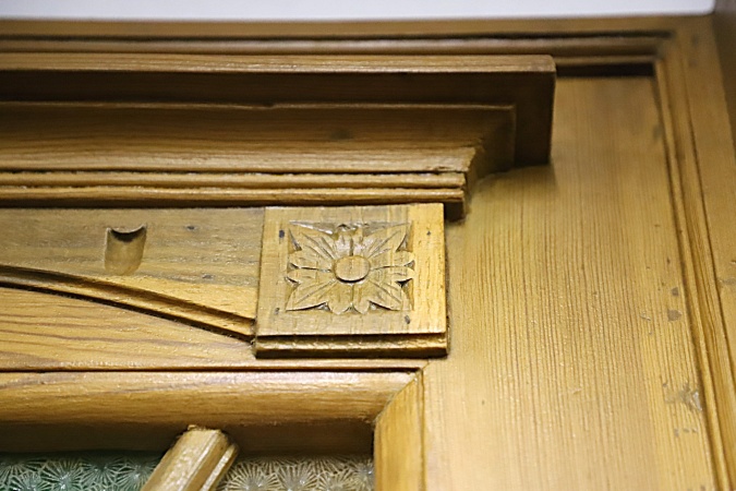 Antike Haust&uuml;ren Jugendstil Kiefer/Eiche