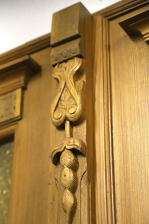 Antike Haust&uuml;ren Jugendstil Kiefer/Eiche