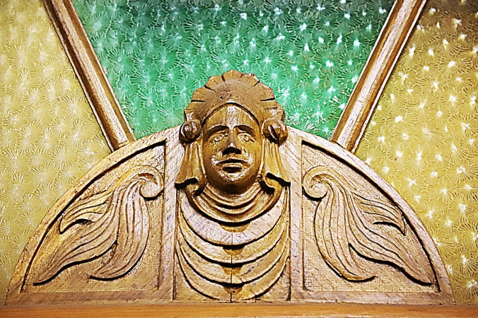 Antike Haust&uuml;ren Jugendstil Kiefer/Eiche