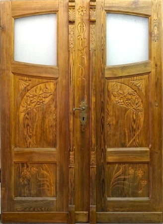 Antike Haust&uuml;ren Jugendstil Eiche