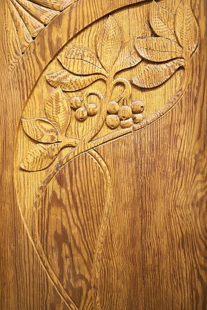 Antike Haust&uuml;ren Jugendstil Eiche