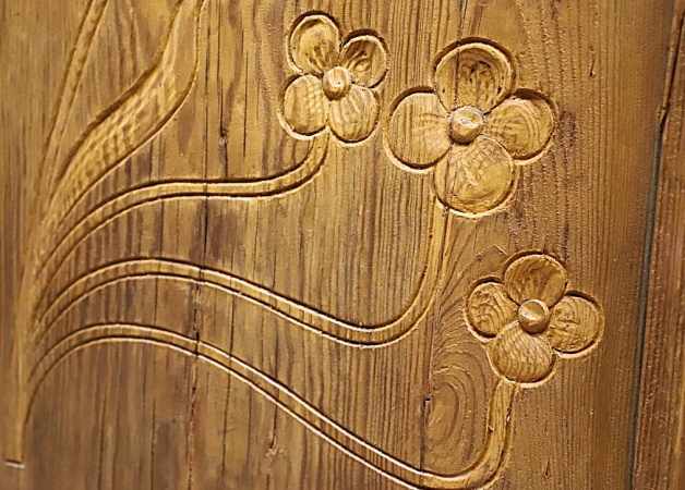 Antike Haust&uuml;ren Jugendstil Eiche