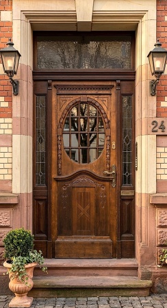 Antike Haust&uuml;ren Jugendstil Eiche