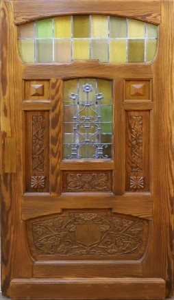 Antike Haust&uuml;ren Jugendstil Fichte/Kiefer