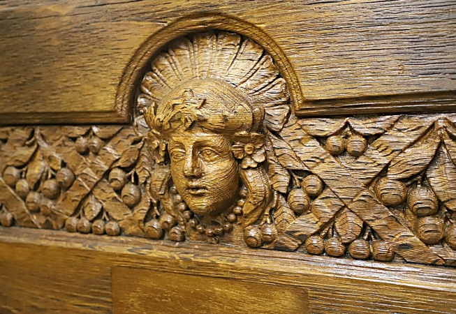 Antike Haust&uuml;ren Jugendstil Eiche 