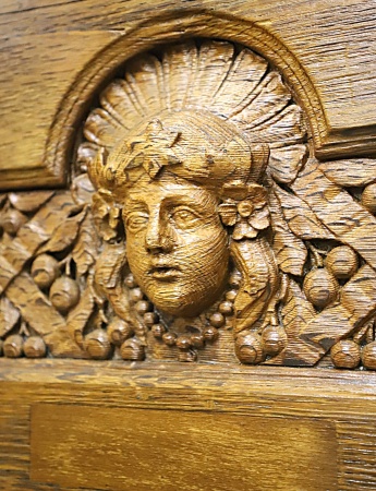 Antike Haust&uuml;ren Jugendstil Eiche 