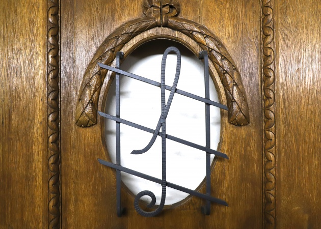 Antike Haust&uuml;ren Jugendstil Eiche 