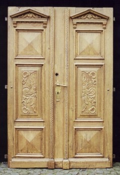 Antike Musselinglas-Türen Louis Philippe Eiche