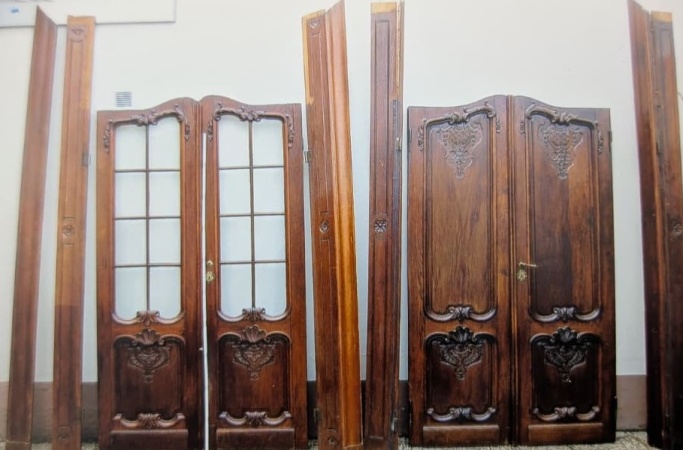 Antike Zimmert&uuml;ren Barock Eiche 