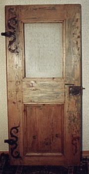 Antike Musselinglas-Türen Renaissance Fichte