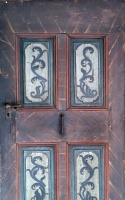 Antike Musselinglas-Türen Tirol/um 1850 