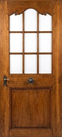 Antike Zimmert&uuml;ren mit Glas Barock Eiche