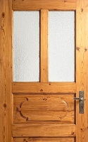 Antike Zimmert&uuml;ren mit Glas Barock 
