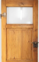 Antike Zimmert&uuml;ren mit Glas Biedermeier 