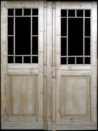 Antike Zimmertüren mit Glas Gründerzeit Fichte