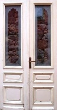 Antike Zimmertüren mit Glas Jugendstil Kiefer