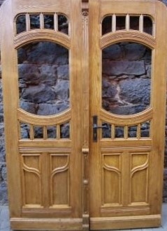 Antike Zimmertüren mit Glas Jugendstil Fichte/Tanne