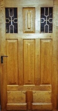 Antike Zimmertüren mit Glas Jugendstil Eiche