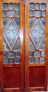 Antike Zimmertüren mit Glas Jugendstil Fichte/Tanne