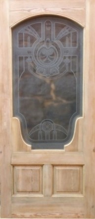 Antike Zimmertüren mit Glas Jugendstil Fichte