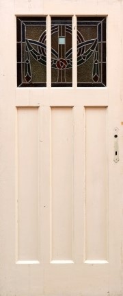 Antike Zimmertüren mit Glas Jugendstil Fichte