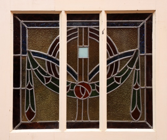 Antike Zimmertüren mit Glas Jugendstil Fichte