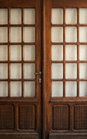 Antike Zimmert&uuml;ren mit Glas Jugendstil Paris 