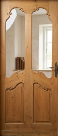 Antike Zimmert&uuml;ren mit Glas Neo - Barock Fichte