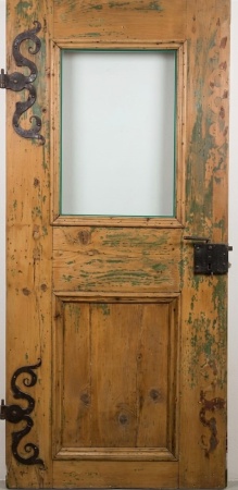 Antike Zimmert&uuml;ren mit Glas Renaissance Fichte