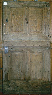 Antike Musselinglas-Türen  Eiche