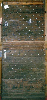 Antike Musselinglas-Türen  Eiche