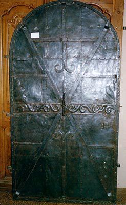 Antike Musselinglas-Türen Barock Eisen
