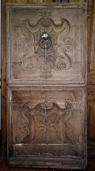 Antike Musselinglas-Türen Renaissance Eiche