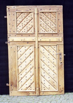 Antike Musselinglas-Türen Barock Lärche/Fichte