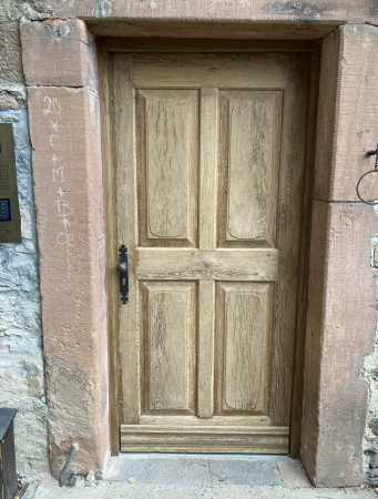 Antike Musselinglas-Türen Barock Eiche 