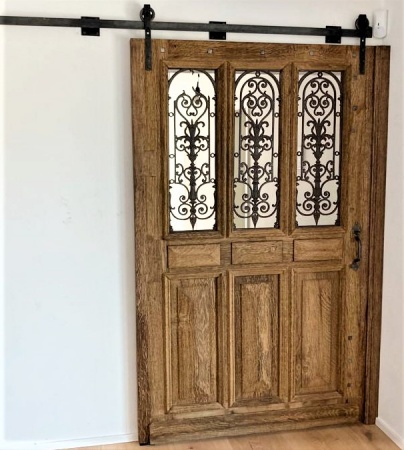 Antike Musselinglas-Türen Gründerzeit Eiche 