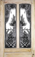 Glast&uuml;ren aus Paris Jugendstil 