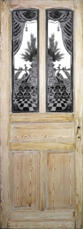Glast&uuml;ren aus Paris Jugendstil Fichte