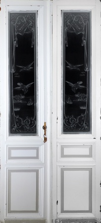 Glastüren aus Paris Jugendstil Fichte/Tanne