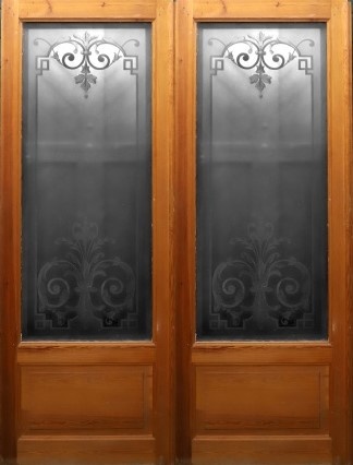 Glast&uuml;ren aus Paris Jugendstil 