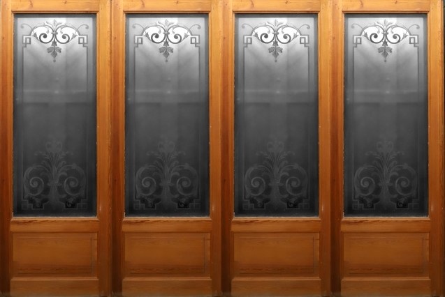 Glast&uuml;ren aus Paris Jugendstil 