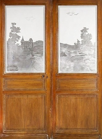 Glast&uuml;ren aus Paris Jugendstil 