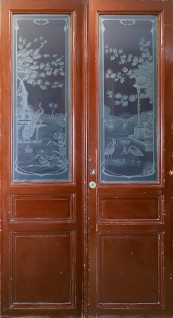 Glast&uuml;ren aus Paris Jugendstil 