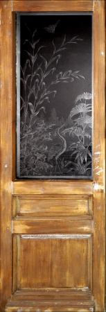 Glast&uuml;ren aus Paris Jugendstil Fichte