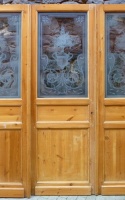 Antike Musselinglas-Türen aus Paris Jugendstil 