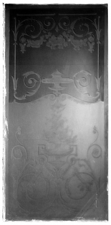 Antike Musselinglas-Türen aus Paris Jugendstil Kiefer